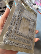 Load image into Gallery viewer, Gina Marie Metal cutting die - frilly lace nested rectangle