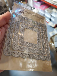 Gina Marie Metal cutting die - frilly lace nested square