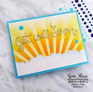 Gina Marie Metal cutting die - Get well soon