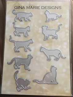 Gina Marie Metal cutting die - Kitty Cats die - Cat Kitten