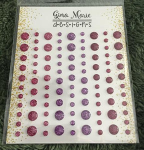 Gina Marie Enamel Dots set - Girly Girl Sparkle glitter
