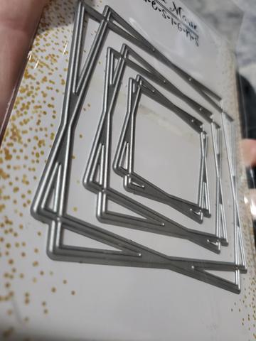 Gina Marie Metal cutting die -  Geometric Square double frame
