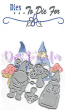 Load image into Gallery viewer, Dies ... to die for LLC metal cutting die - Gnomes and Mushrooms set
