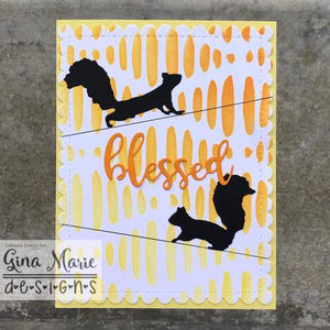 Gina Marie stencil 6x6 - Grunge Strokes