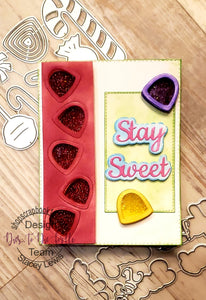 Dies ... to die for Designer metal cutting die - Luisana Lowry Lu's stitched rectangles