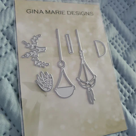Gina Marie Metal cutting die -  Macramé Hanging planters baskets