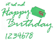 Load image into Gallery viewer, Dies ... to die for metal cutting die - Happy Birthday Age set