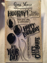 Load image into Gallery viewer, Gina Marie Clear stamp set - Happy Birthday Balloons