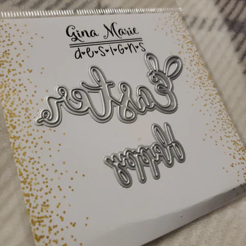 Gina Marie Metal cutting die -  Happy Easter word