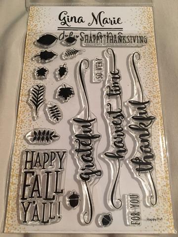 Gina Marie Clear stamp set - Happy Fall
