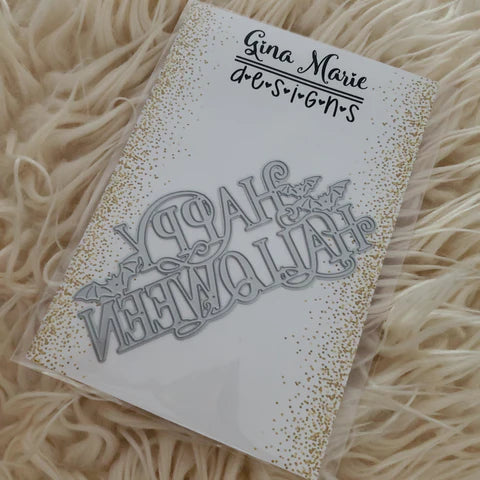 Gina Marie Metal cutting die -  Happy Halloween word