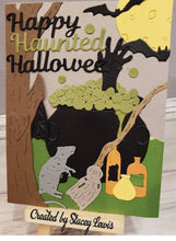 Load image into Gallery viewer, Dies ... to die for metal cutting die - Happy Fall Haunted Halloween