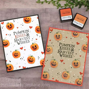 Gina Marie Clear stamp set - Harvest Pumpkin layered