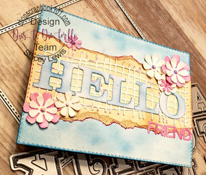 Dies ... to die for metal cutting die - Hannah's Varsity Font with Shadow