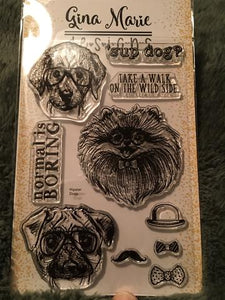 Gina Marie Clear stamp set - Hipster dog