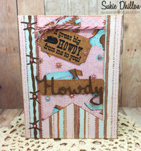 Load image into Gallery viewer, Gina Marie Metal cutting die - Howdy Barbed wire