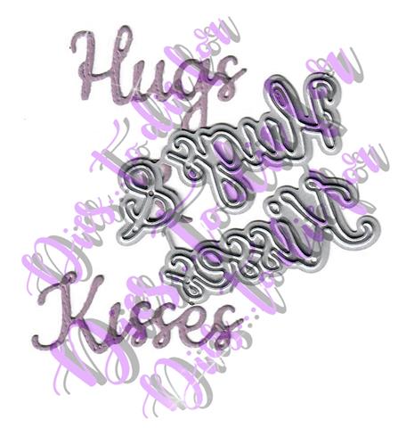Dies ... to die for metal cutting die - Hugs and kisses word