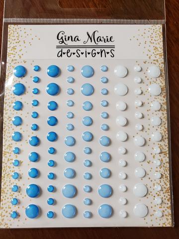 Gina Marie Enamel Dots set - Ice Blues