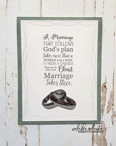 Gina Marie Clear stamp set - Wedding Rings layered