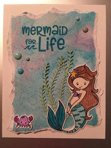 Gina Marie Clear stamp set -  Mermaid Fun