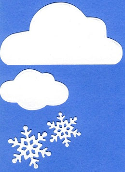 Dies ... to die for metal cutting die - Winter sky - snowflakes clouds