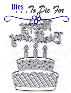 Dies ... to die for metal cutting die - Happy Birthday word and Cake