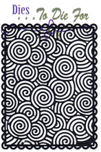 Load image into Gallery viewer, Dies ... to die for metal cutting die - Spiral Background plate