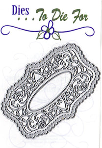 Dies ... to die for metal cutting die - Scallop stitched Flourish nameplate