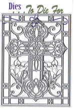 Load image into Gallery viewer, Dies ... to die for metal cutting die - Stained Glass Cross