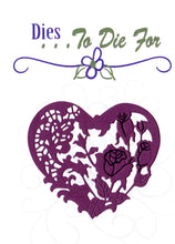 Load image into Gallery viewer, Dies ... to die for metal cutting die - Cut &amp; Emboss Rose heart