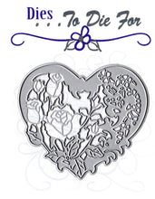 Load image into Gallery viewer, Dies ... to die for metal cutting die - Cut &amp; Emboss Rose heart
