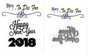 Dies ... to die for metal cutting die - Happy New Year word