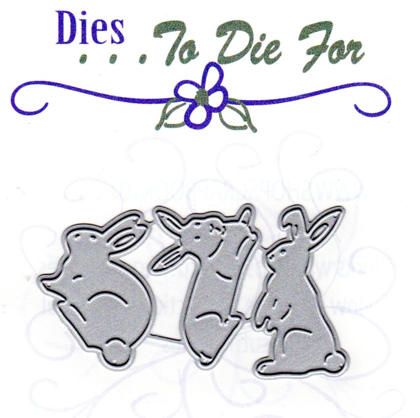 Dies ... to die for metal cutting die - Bunny rabbit trio