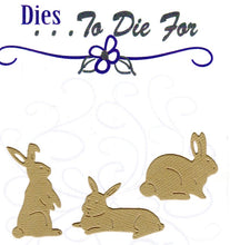 Load image into Gallery viewer, Dies ... to die for metal cutting die - Bunny rabbit trio