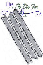 Load image into Gallery viewer, Dies ... to die for metal cutting die - Accent ribbons stitched