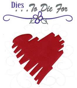 Dies ... to die for metal cutting die - Large scribble heart