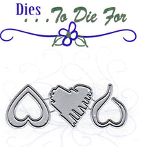 Load image into Gallery viewer, Dies ... to die for metal cutting die - Small heart trio