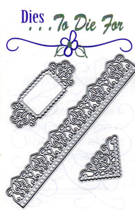 Dies ... to die for metal cutting die - Fancy Corner Border and tag set