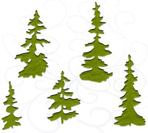 Dies ... to die for metal cutting die - Pine tree set - small