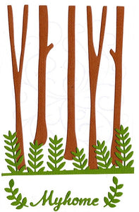 Dies ... to die for metal cutting die - Trees & Leaves background Forest