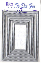 Load image into Gallery viewer, Dies ... to die for metal cutting die - Small stitched nesting rectangle set