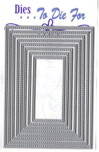 Load image into Gallery viewer, Dies ... to die for metal cutting die - Small stitched nesting rectangle set