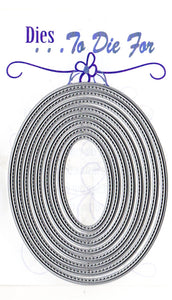 Dies ... to die for metal cutting die - Small stitched nesting Oval set