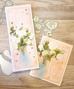 Dies ... to die for metal cutting die -  Long stem roses flower die set