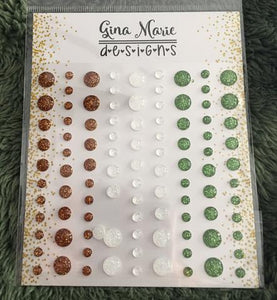 Gina Marie Enamel Dots set - Irish Sparkle Glitter
