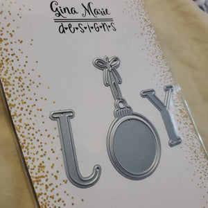 Gina Marie Metal cutting die - Joy ornament word
