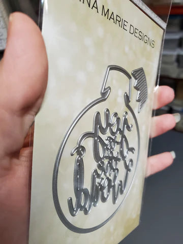 Gina Marie Metal cutting die - Joy to the world ornament