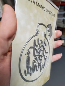 Gina Marie Metal cutting die - Joy to the world ornament