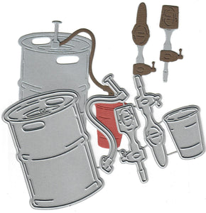 Dies ... to die for metal cutting die - Beer Keg, Taps and cup