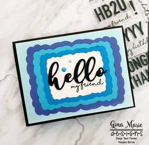 Gina Marie Metal cutting die -  Labels 6 - cloud edge